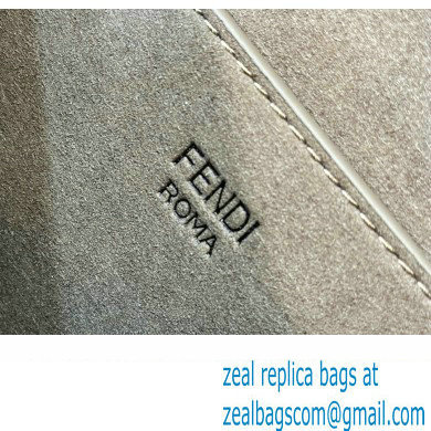 Fendi C Com Medium bag in smooth and full-grain leather Gray 2023